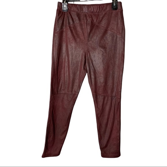 free people faux suede leggings wine Size Small - Picture 11 of 12